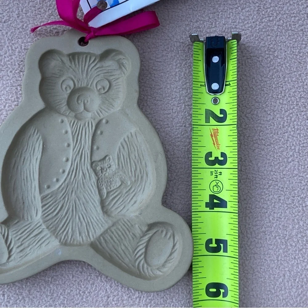 NEW Vintage Brown Bag Cookie Art Shortbread Mold 80s Dessert Teddy Bear Granny